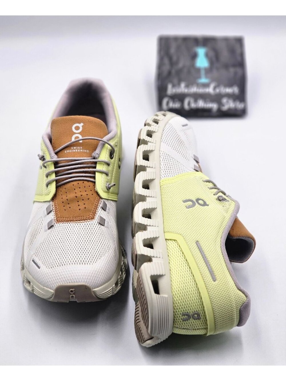 On Cloud 5 Women's Hay/Ice Colorway Lightweight Running Sneakers Size 9 3351 - Picture 10 of 16